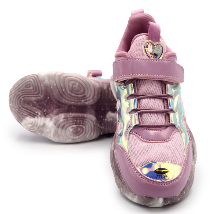 Miffy Comfy Fashion Pink - Gold Sneakers for Women size From 32 - 37 Easy On/Off) - Kastu (B - 61667 Gold purple) - Image 5