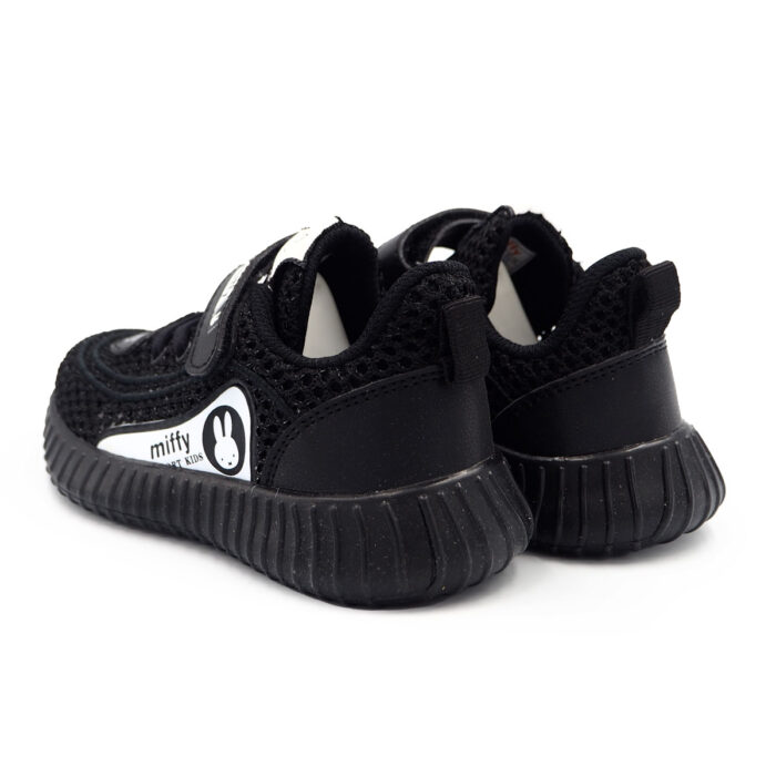 Miffy Children’s Athletic Shoe for Boys Girls Running Tennis Shoes Lightweight Breathable Sport Athletic Non-Slip Hook and Loop Walking ShoeB- 62286 - black - Image 4