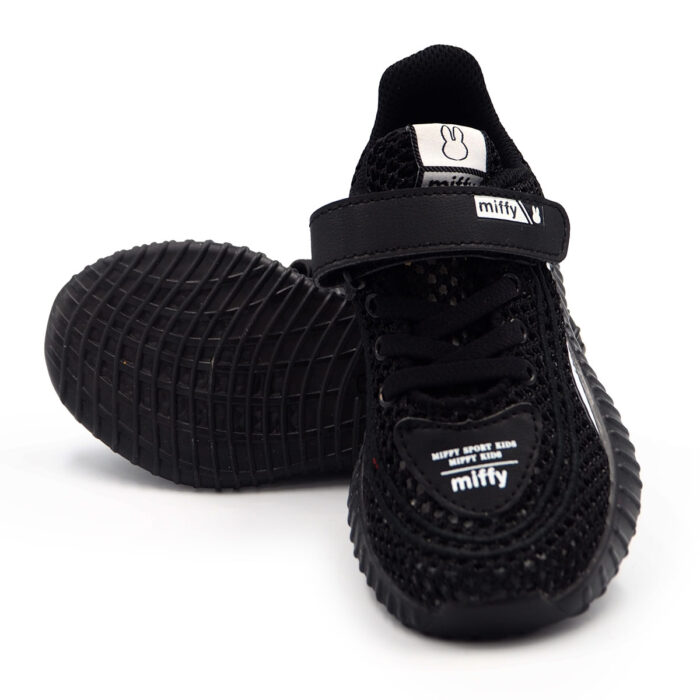 Miffy Children’s Athletic Shoe for Boys Girls Running Tennis Shoes Lightweight Breathable Sport Athletic Non-Slip Hook and Loop Walking ShoeB- 62286 - black - Image 5