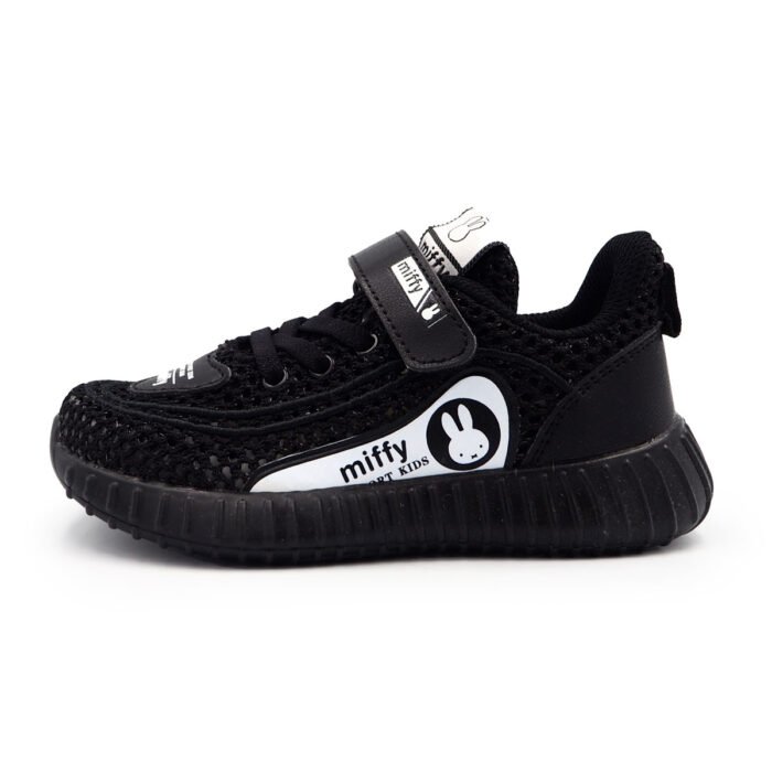 Miffy Children’s Athletic Shoe for Boys Girls Running Tennis Shoes Lightweight Breathable Sport Athletic Non-Slip Hook and Loop Walking ShoeB- 62286 - black - Image 6