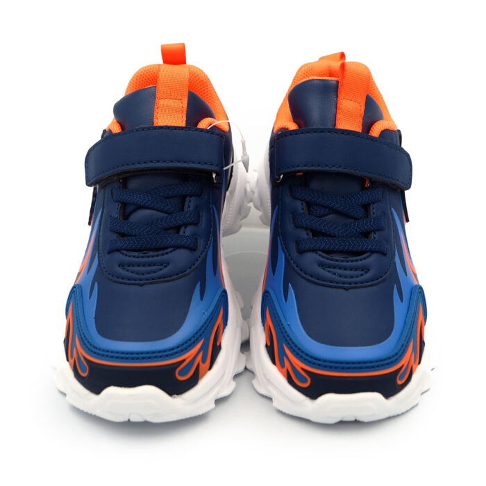 Breathable Play Shoes for Preschoolers (3-5 Yrs) Easy On/Off Sneakers for Boys (B -11049   Blue Orange) - Image 2