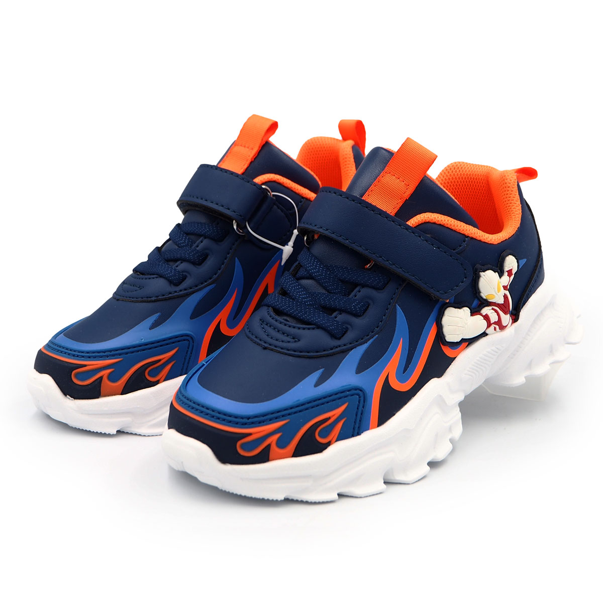 Breathable Play Shoes for Preschoolers (3-5 Yrs) Easy On/Off Sneakers for Boys (B -11049   Blue Orange)