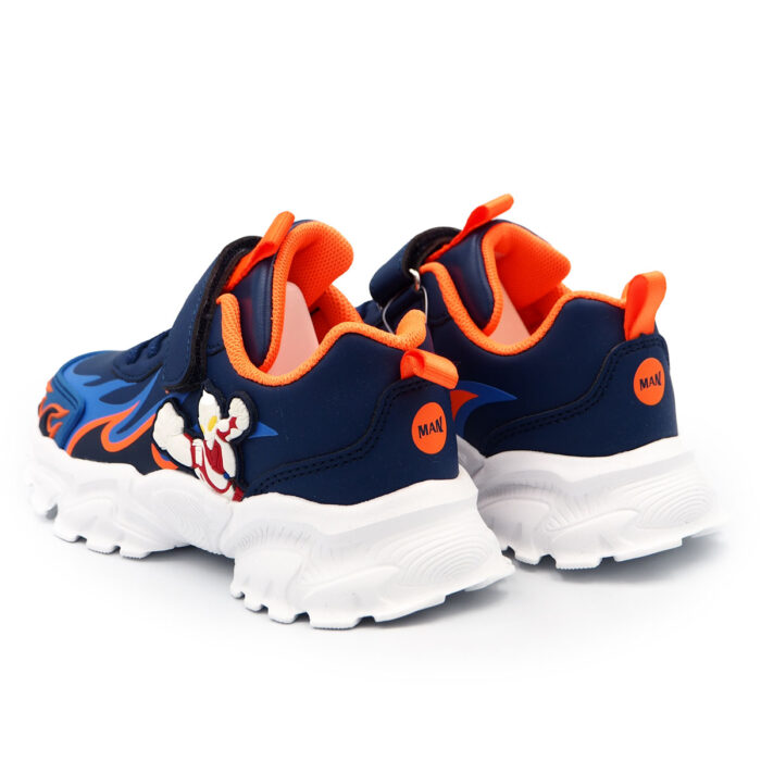 Breathable Play Shoes for Preschoolers (3-5 Yrs) Easy On/Off Sneakers for Boys (B -11049   Blue Orange) - Image 4