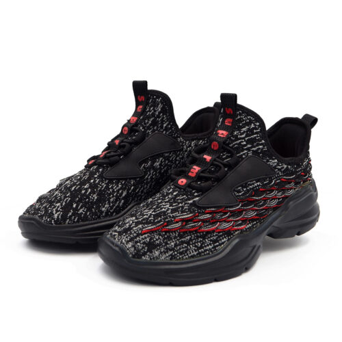 Kule Kids Effortless Style: Unisex White & Black Slip-On Shoes with Fabric Upper - Women & Man Sneaker (B- KD5217 Black)