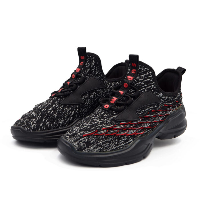Kule Kids Effortless Style: Unisex White & Black Slip-On Shoes with Fabric Upper - Women & Man Sneaker (B- KD5217 Black)