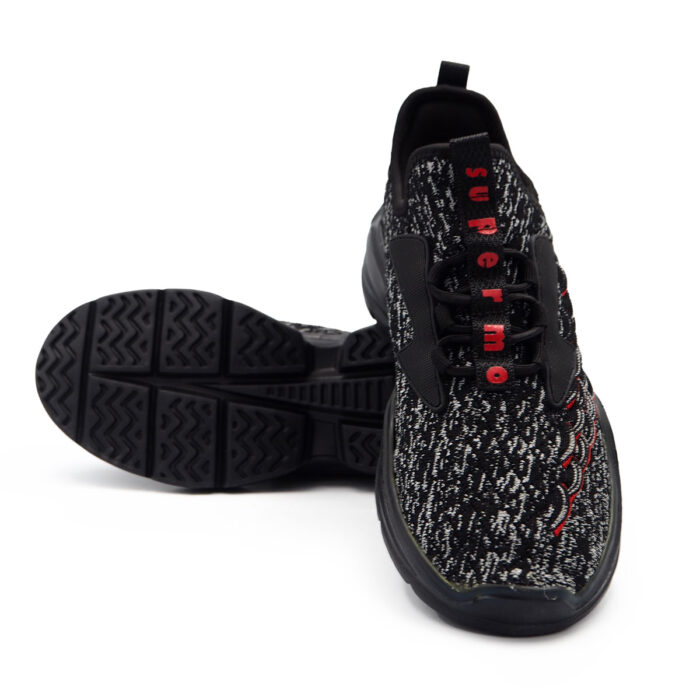 Kule Kids Effortless Style: Unisex White & Black Slip-On Shoes with Fabric Upper - Women & Man Sneaker (B- KD5217 Black) - Image 5