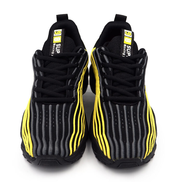 Fashionable Sneakers for Man - Women, Walk in Running, Durable Shoe, Kasut Wanita & Lelaki (KD5207 black yellow) - Image 2