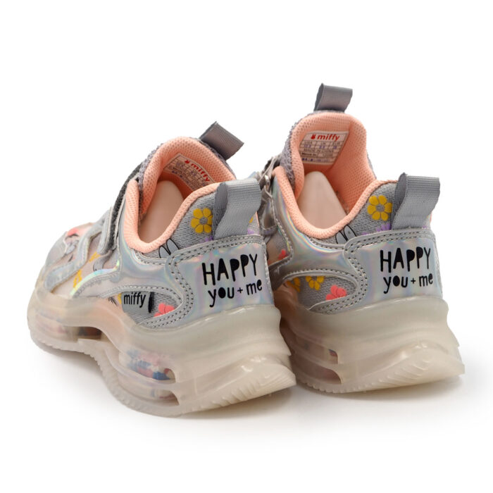 Miffy Silver Shiny Sneakers for Girls (Mesh & Chiffon) Stylish Sneakers for Girls with Easy On/Off  (B - 12056   Silver Shiny) - Image 4