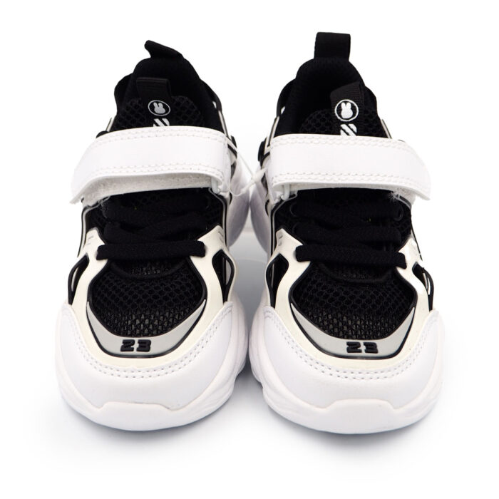 White Sneakers for Boys (Easy On/Off) White Color School Boys Shoes - Running Kasut Anak-Anak(B - 62256-White) - Image 2