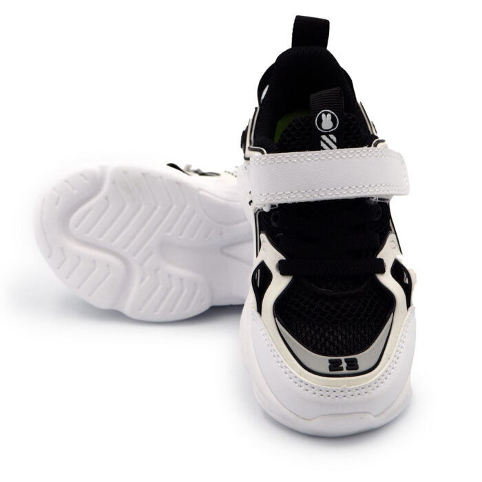 White Sneakers for Boys (Easy On/Off) White Color School Boys Shoes - Running Kasut Anak-Anak(B - 62256-White) - Image 5