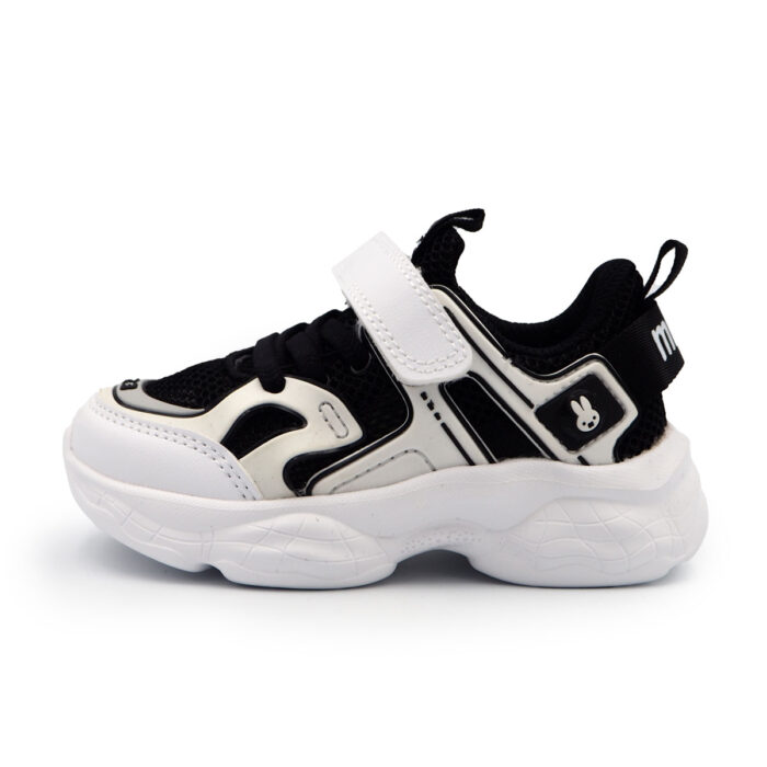 White Sneakers for Boys (Easy On/Off) White Color School Boys Shoes - Running Kasut Anak-Anak(B - 62256-White) - Image 6