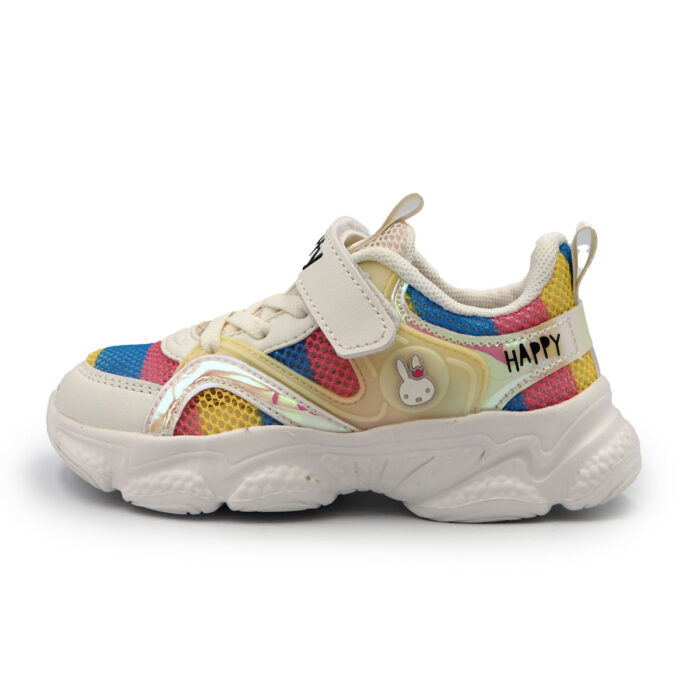 Miffy Eye-Catching Miffy Shoes for Boys or Girls Multicolor Sneakers for Kids (B- 12066-White  Mesh) - Image 6