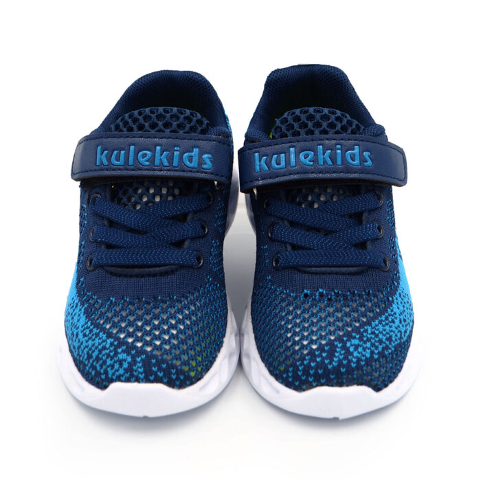 "Kule Kids:Casual Sneaker Shoes Cool Breeze & Comfy Steps in Dark Blue Mesh  (Sizes 25-30 EUR)  (B-  kx2100 - Blue)" - Image 2