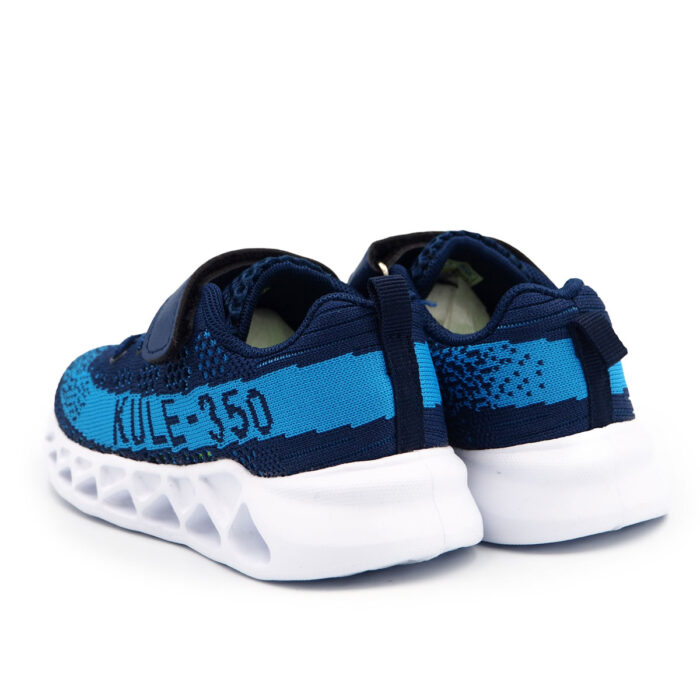 "Kule Kids:Casual Sneaker Shoes Cool Breeze & Comfy Steps in Dark Blue Mesh  (Sizes 25-30 EUR)  (B-  kx2100 - Blue)" - Image 4