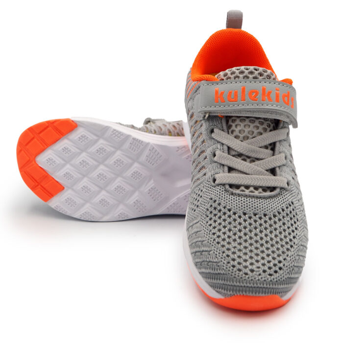 Kule Kids: Gray Running Sneaker Shoes for Man & Women, Gear Up for Adventure in Breathable Shoes (B- KZ3229 Gray) - Image 4