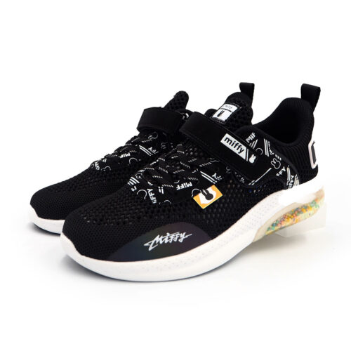 Miffy Gym Sneakers Sport Fitness Lace-Up Running For Man size 31 to 37 (B- 62487  Black Mesh)