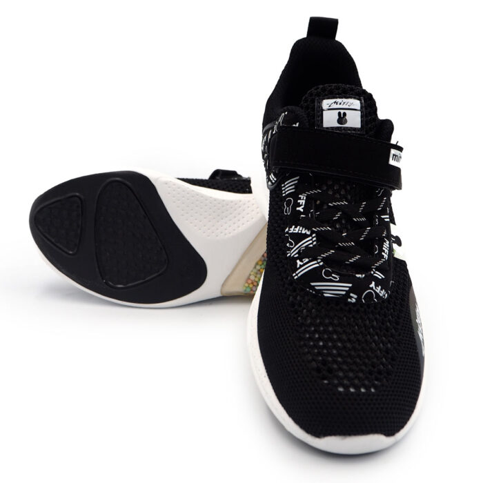 Miffy Gym Sneakers Sport Fitness Lace-Up Running For Man size 31 to 37 (B- 62487  Black Mesh) - Image 5