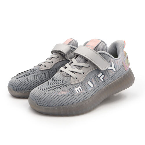 Boy's & Girl's Mesh Breathable Lightweight Shoes for Traveling Walk in Kastut Wanita LelakiB- 61657 Gray