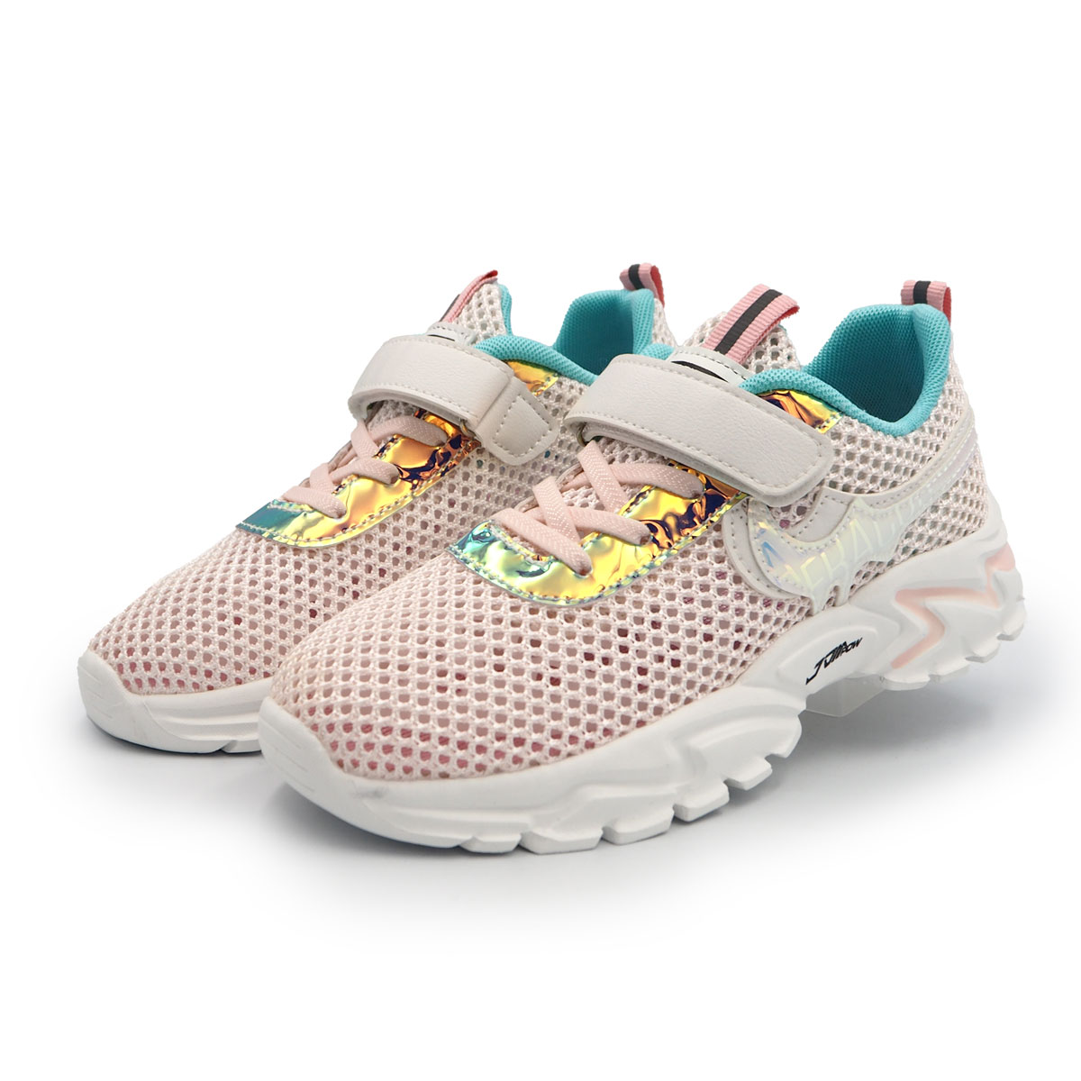 Pink Mesh Casual Shoes for Girls, Trendy Sneaker Kasut Wanita PerempuanB- 21221 Pink