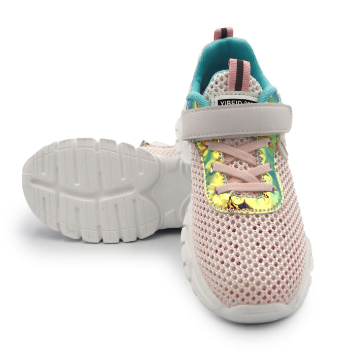 Pink Mesh Casual Shoes for Girls, Trendy Sneaker Kasut Wanita PerempuanB- 21221 Pink - Image 5