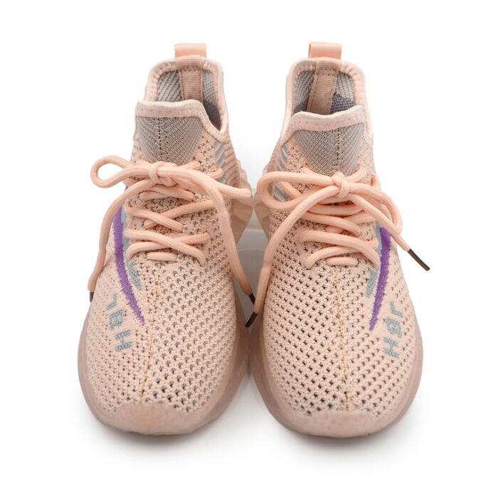 "Pink  texture flyknit shoe sneaker for Girls|Ladies-Perempuan - Size 32 - 37 (B -21215  Pink) " - Image 2