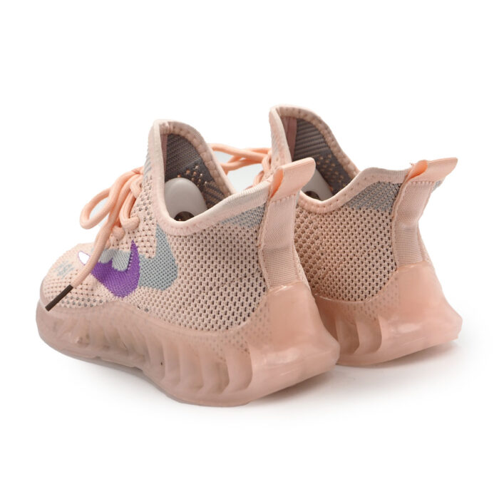 "Pink  texture flyknit shoe sneaker for Girls|Ladies-Perempuan - Size 32 - 37 (B -21215  Pink) " - Image 4