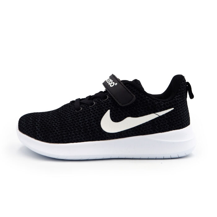 Black Flywoven Sport Shoes, Stylish Sneaker for Young Boys & Girls, School Shoe, Kasut B- K6582 Black - Image 6