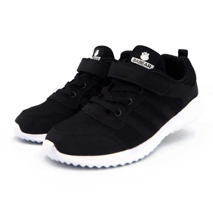 Babear: Black Mesh Shoes for Boys & Women - Girls & Boys - Kasut Wanita - Perempuan  (Sizes 31-37 EUR)(B- 1083648 - Black)