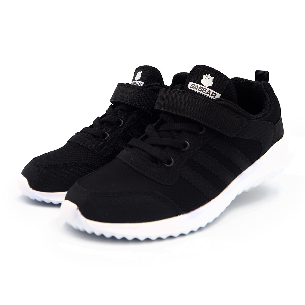 Babear: Black Mesh Shoes for Boys & Women - Girls & Boys - Kasut Wanita - Perempuan  (Sizes 31-37 EUR)(B- 1083648 - Black)