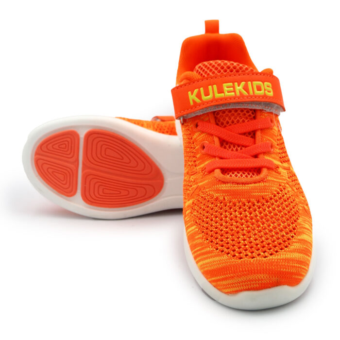 "Kule Kids: Conquer Comfort and Style with Lace-Up Running Shoes for Women & Man (Sizes 31-37 EUR)  (B- kz3128 Orange)" - Image 5