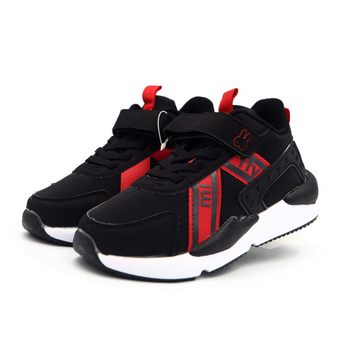 Miffy Men Casul Every Day Wear Size 31 - 37 - Kasut Lelaki Boys Shoes (B- 85057  Black red )