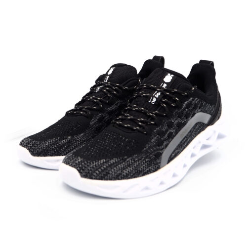 Breathable Lace-Up Sneakers for Men & Women Modern with Ankle Support 24362- black