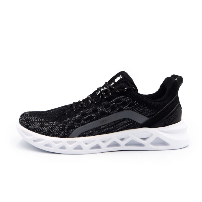 Breathable Lace-Up Sneakers for Men & Women Modern with Ankle Support 24362- black - Image 6