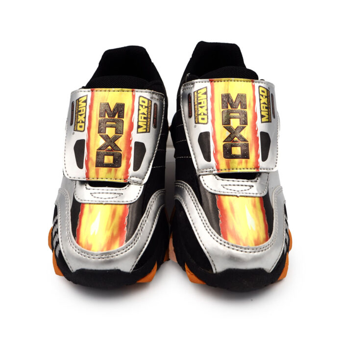 Hook & Loop Shoes for Children, Boys & Girs Sport Casul Rev Up for Fun with Monster Jam (Sizes 28-33 EUR)(B- 180457 Black Silver ) - Image 2