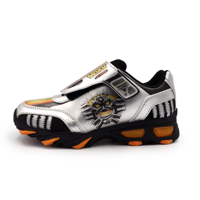 Hook & Loop Shoes for Children, Boys & Girs Sport Casul Rev Up for Fun with Monster Jam (Sizes 28-33 EUR)(B- 180457 Black Silver ) - Image 6