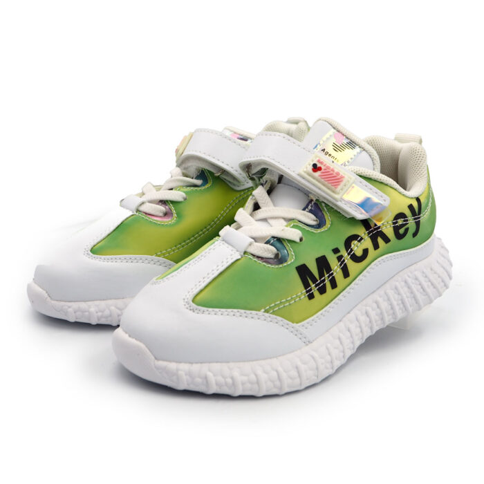 Mickey Girls & Boys Stylish School Shoes - Beige Color for Children Age 3 - 7 Years - Kasut Anak Anak (B - MN2352376 green)