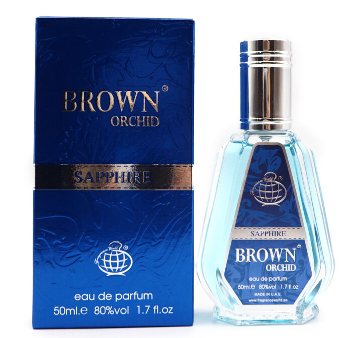 BROWN ORCHID" SAPPHIRE "PERFUME  BY Fragrance World for men , 50ML EDP
