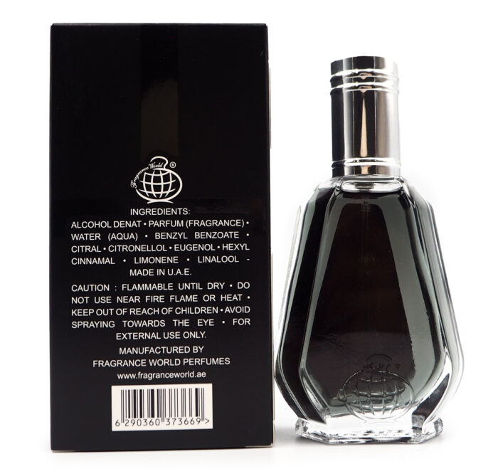 BLACK INK POUR HOMME PERFUME BY Fragrance World  , 50ML EDP - Image 4