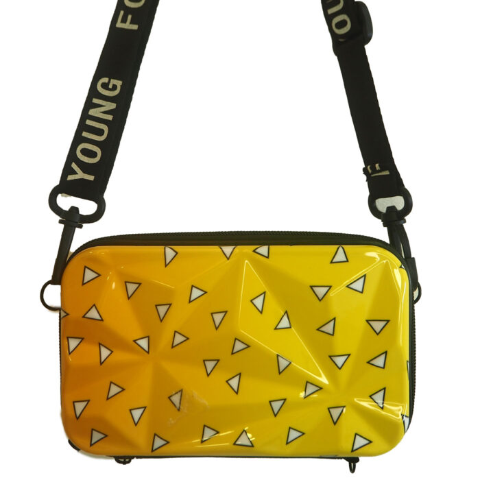 Trendy Square Box Bag, Travel Organizer Cosmetic Bad / Hard Shell Print Shoulder Bag ( 2-704-2 ) - Image 11