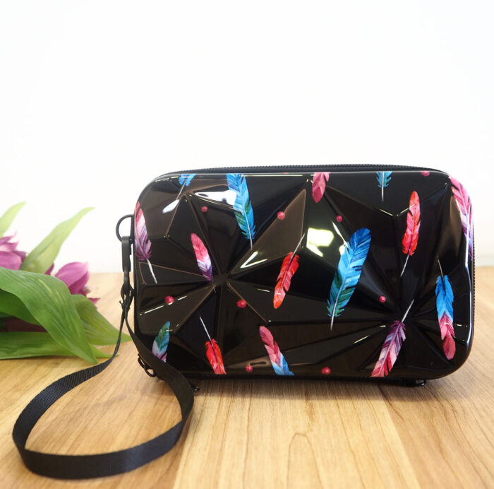 Trendy Square Box Bag, Travel Organizer Cosmetic Bad / Hard Shell Print Shoulder Bag ( 2-704-2 ) - Image 17