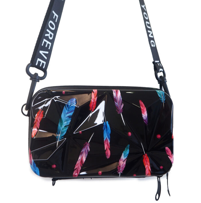 Trendy Square Box Bag, Travel Organizer Cosmetic Bad / Hard Shell Print Shoulder Bag ( 2-704-2 ) - Image 16