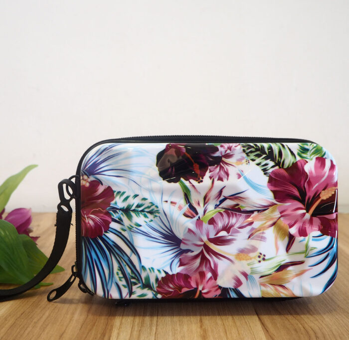 Trendy Square Box Bag, Travel Organizer Cosmetic Bad / Hard Shell Print Shoulder Bag ( 2-704-2 ) - Image 8