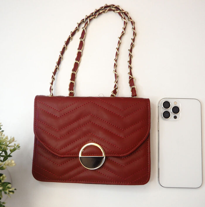 Trendy Women Chain Sling Bag Casual Shoulder Fashion Crossbody Leather Bag ( CB-5 ) - Image 4