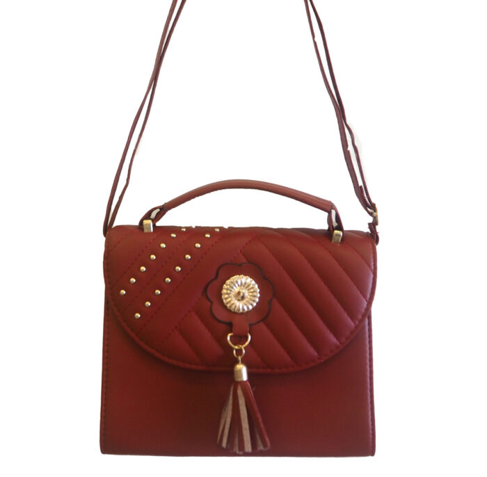 Women Flower sling Bag , Fashion PU Leather Large Capacity Shoulder Bag ( DD-2 ) - Image 5