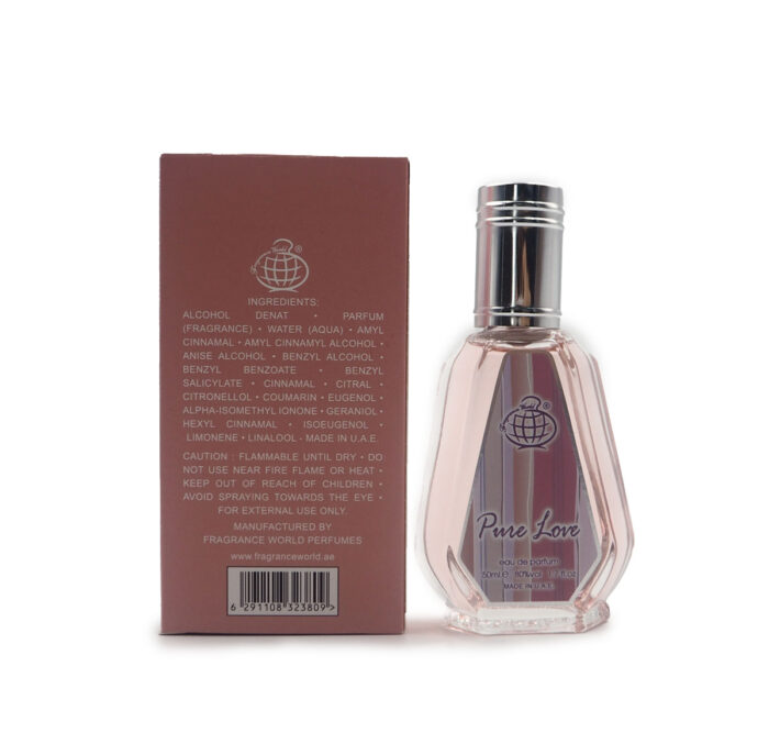 PURE LOVE 50ML EAU DE PARFUM FOR WOMEN BY FRAGRANCE WORLD - Image 3