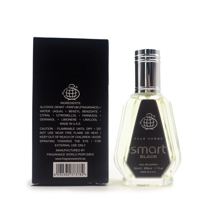 SMART BLACK 50ML EAU DE PARFUM FOR MEN BY FRAGRANCE WORLD - Image 6