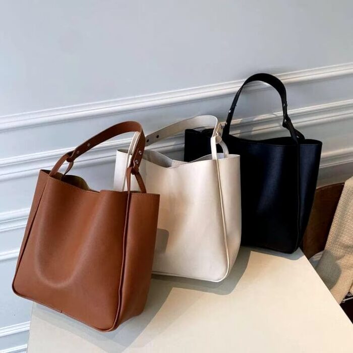 New Women Classy Fashion High Capacity  Premium PU Leather Shoulder Tote Bag For Women ( 8# A ) - Image 3