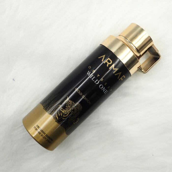 ODYSSEY WILD ONE GOLD EDITION  PERFUME BODY SPRAY FOR MEN BY ARMAF 200ML - Image 2