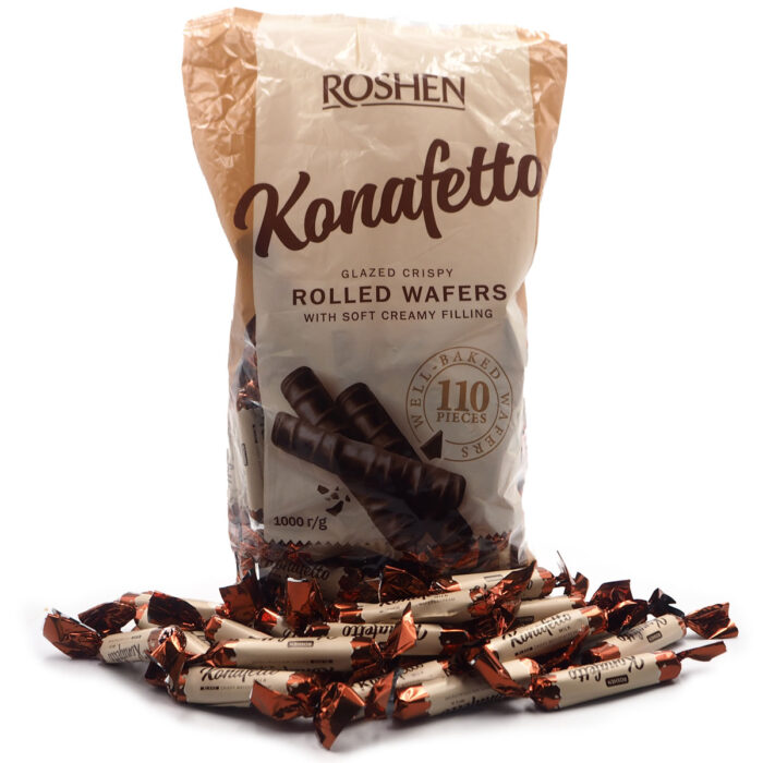 ROSHEN KONAFETTO MILK BLANC CRISPY WAFERS & CREAM ( 1KG, 500G, 250G ) - Image 7