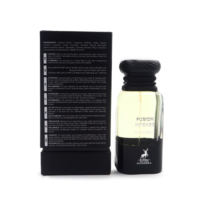 FUSION INTENSE EAU DE PARFUM FOR MEN BY MAISON ALHAMBRA 80ML - Image 5